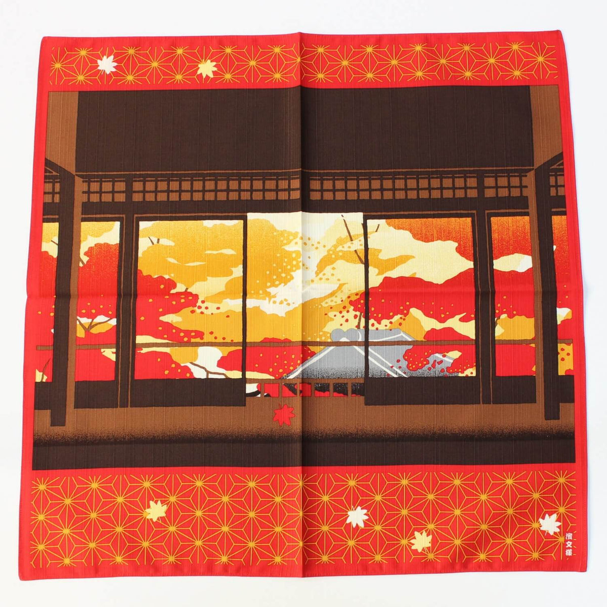 hamamonyo autumn abounds red furoshiki 50 by 50cm