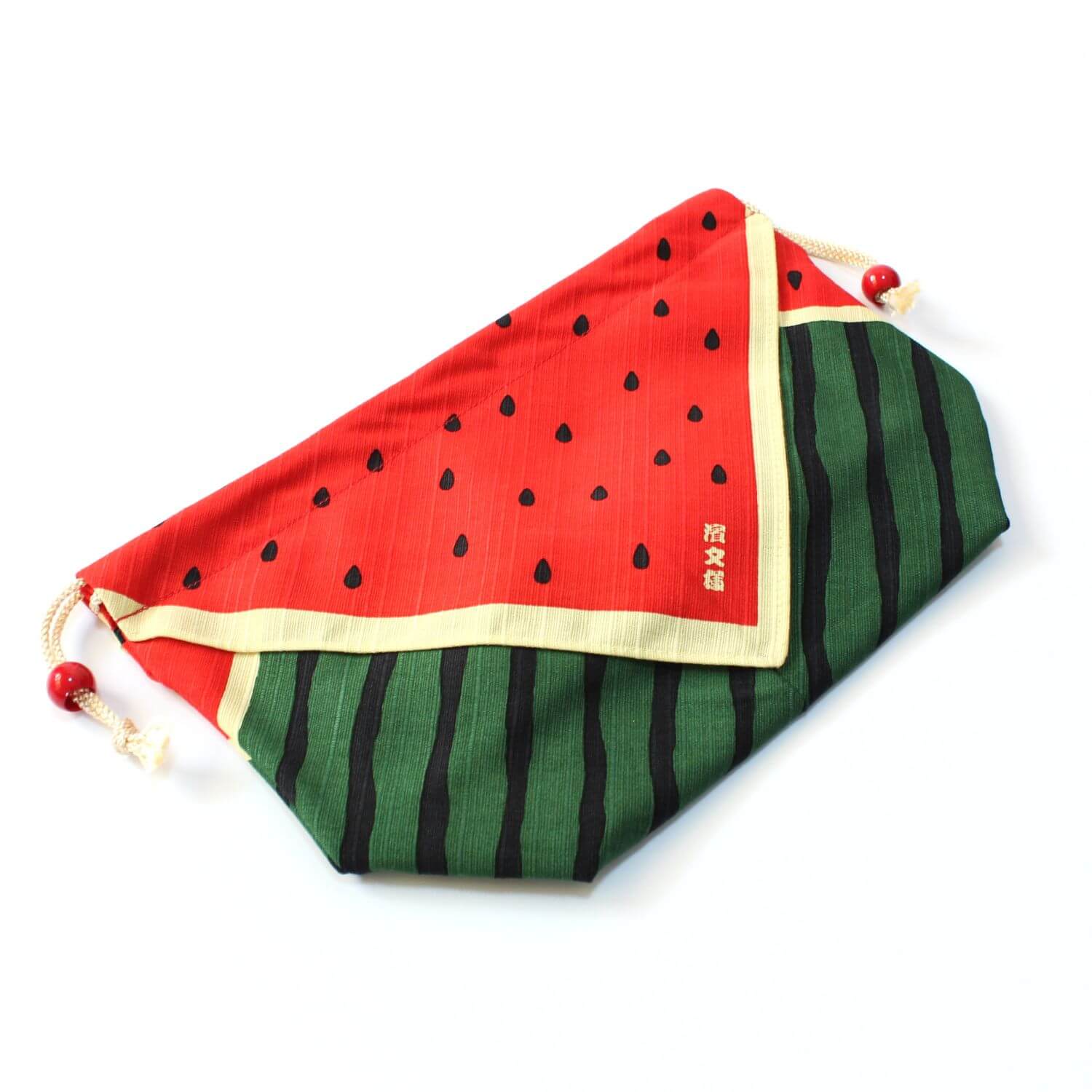 hamamonyo watermelon bento drawstring lunch bag