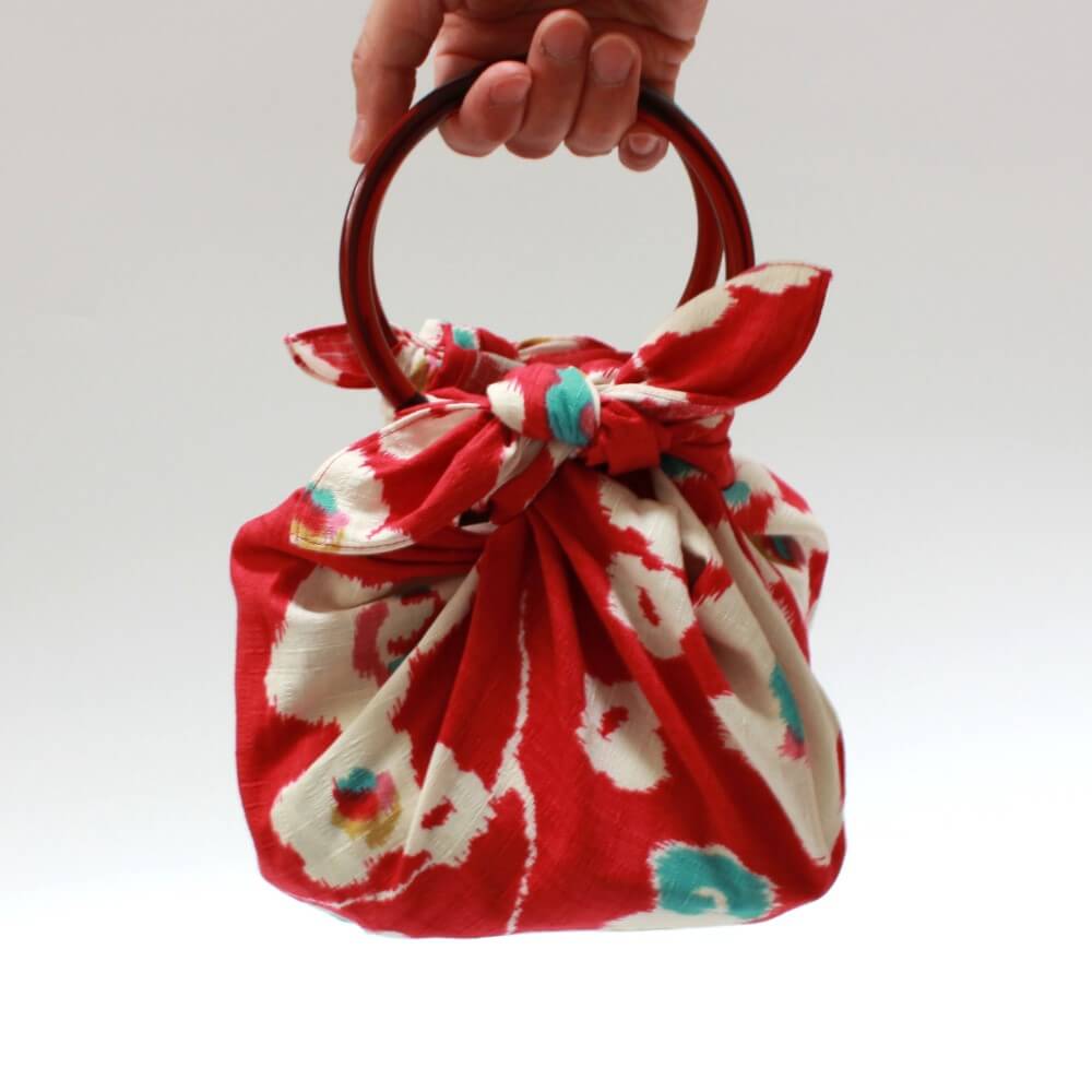 hand carrying furoshiki bag