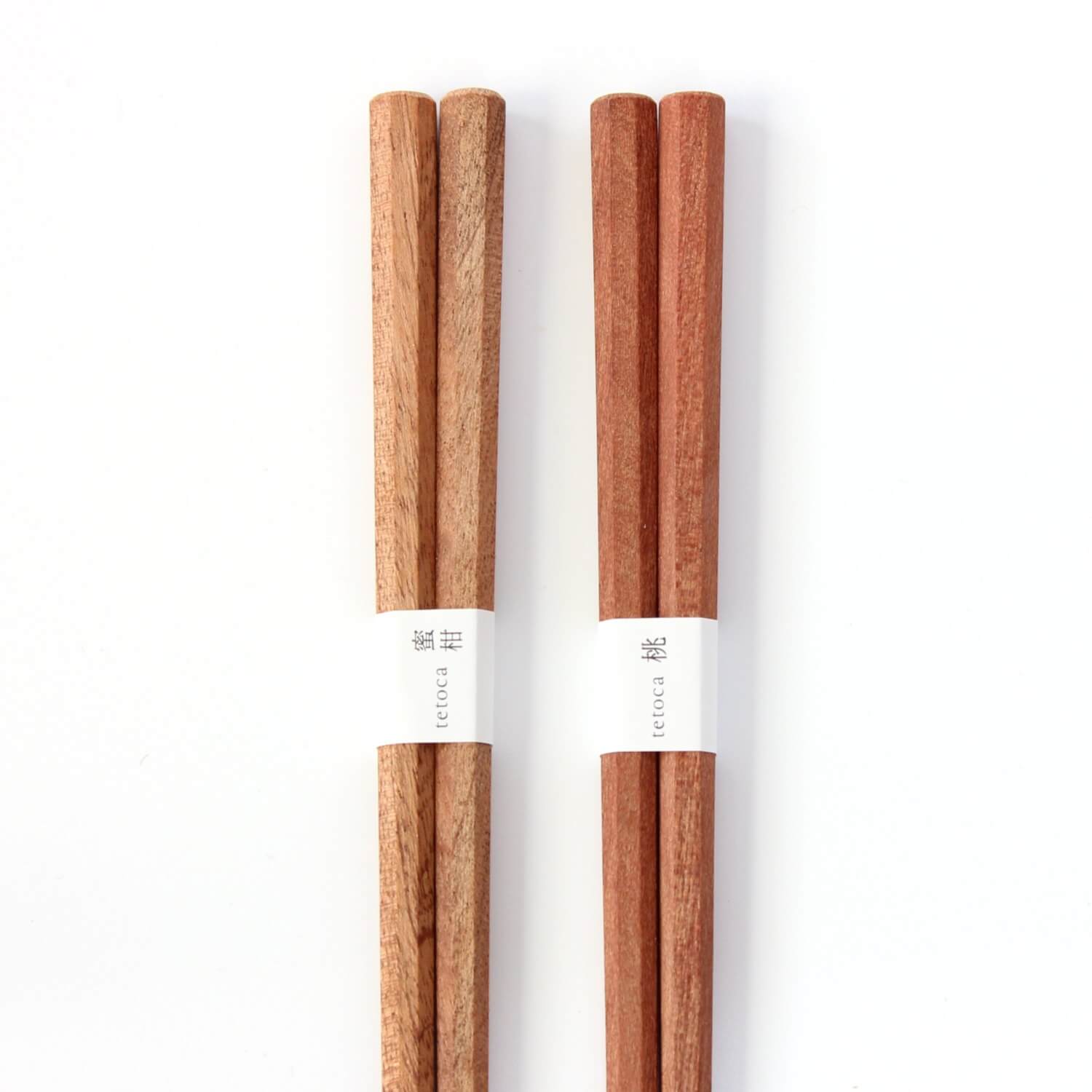 Tetoca Mandarin and Peach Chopsticks Gift Set | Wooden Hand Made