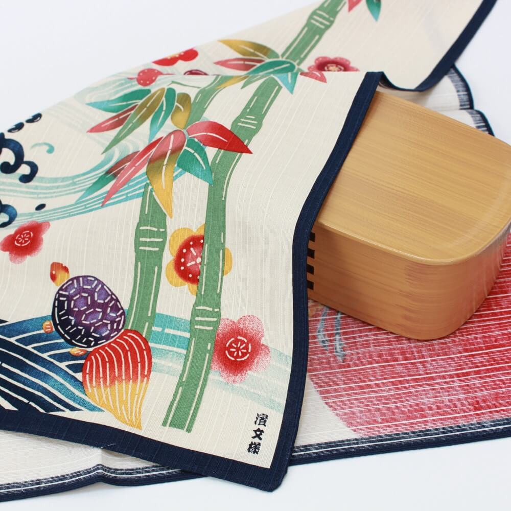 hare no hi furoshiki covering bento box