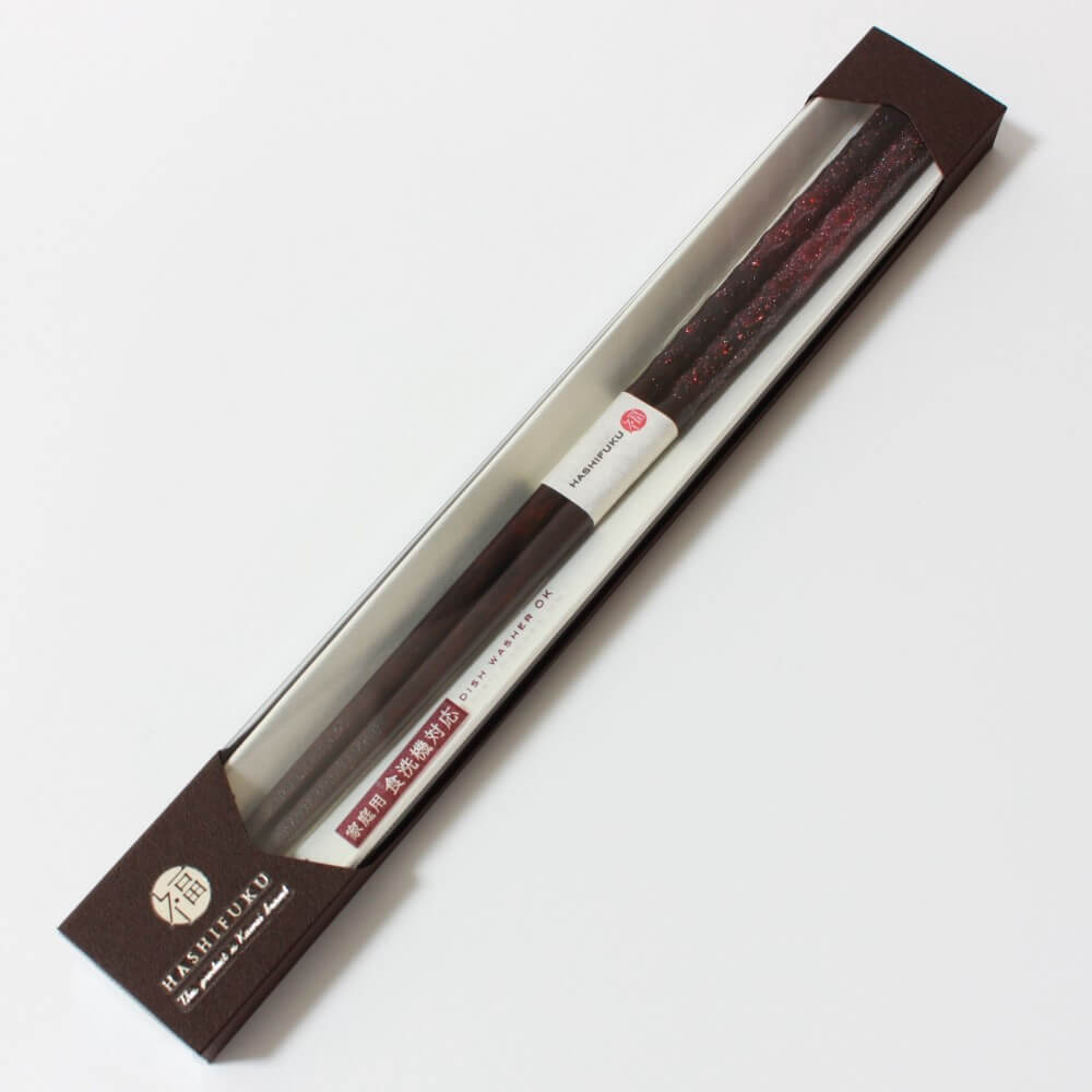 Hishibori Aurora Chopsticks | Blue, Red | Dishwasher safe | Wood