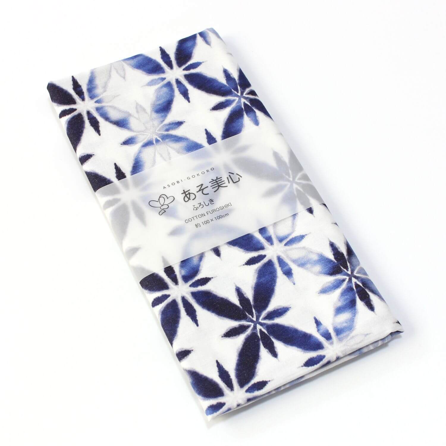 Indigo Aoba Leaves Furoshiki Wrapping Cloth 100cm