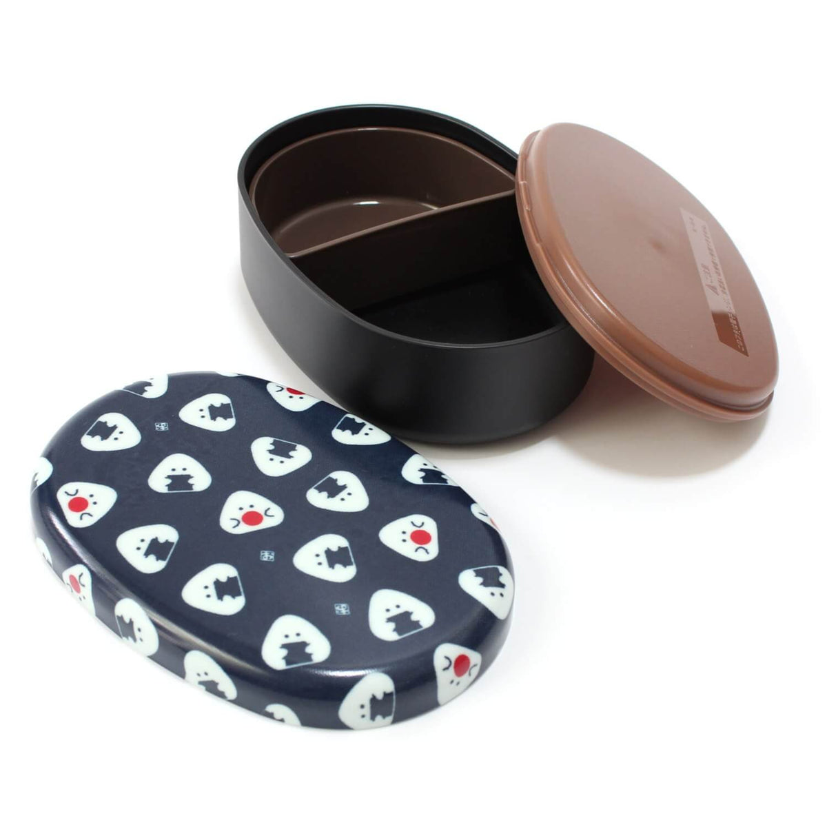 gyutto onigiri san nori ume korokoro navy 1 tier bento box