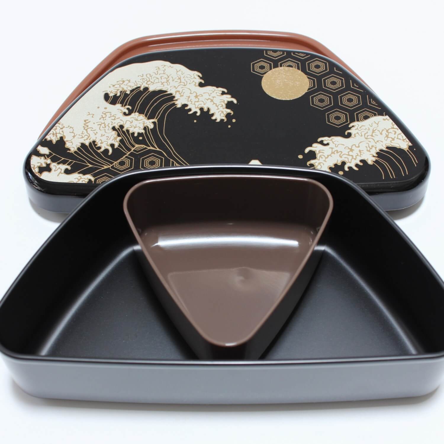 Fuji Onigiri 1 Tier Bento Box | 460ml capacity | Gold Print Lid