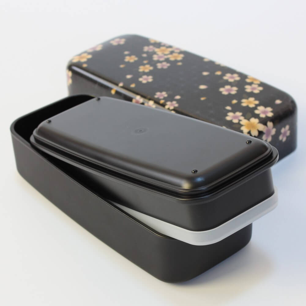 inside layer flipped sakura black bento box