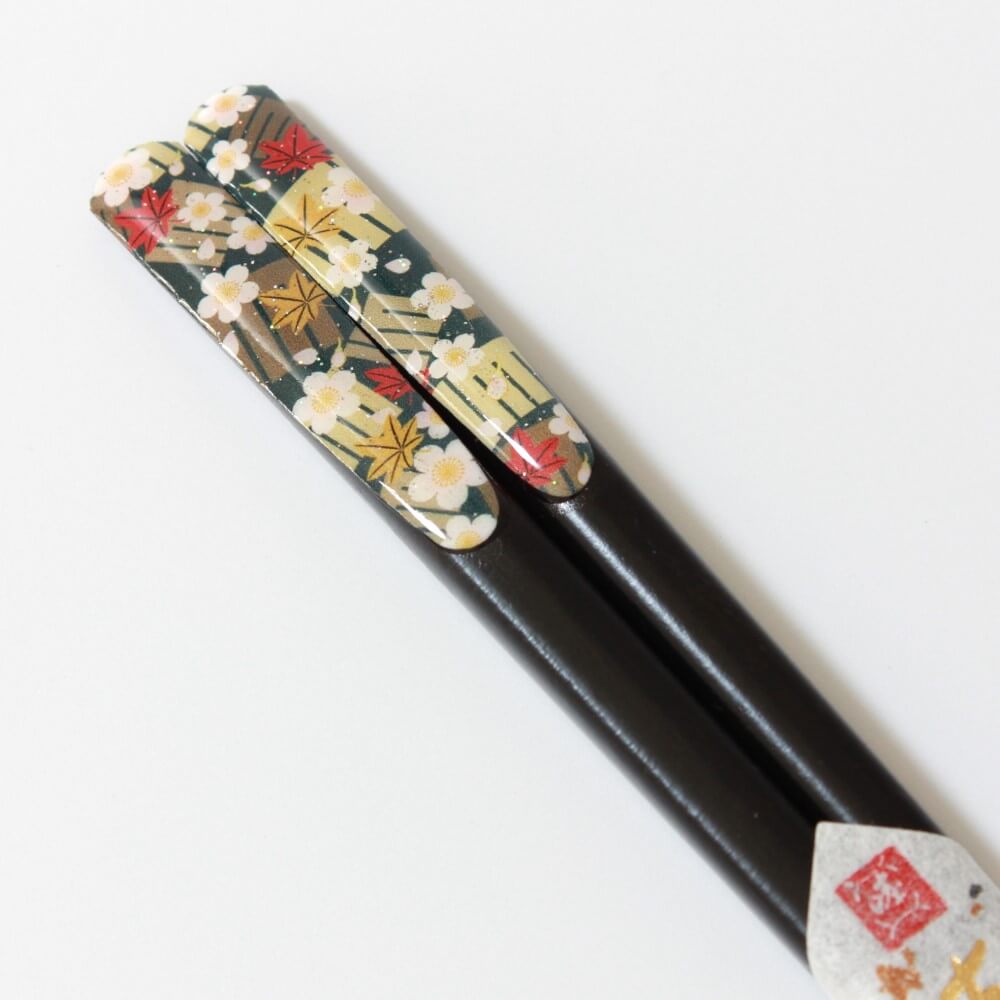 japanesque plum flower patterns in chopsticks handles