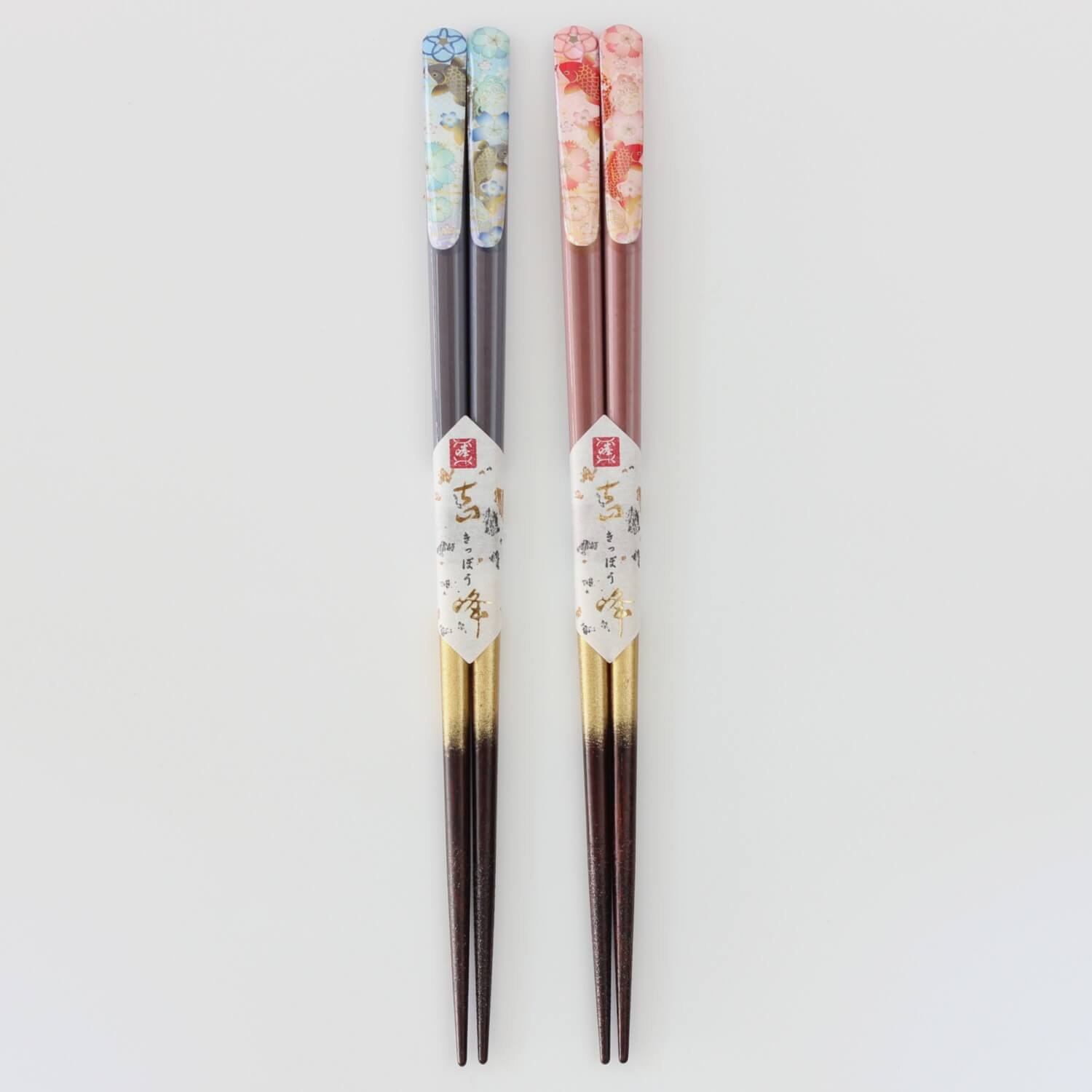 koiodori chopsticks blue and pink full lengths
