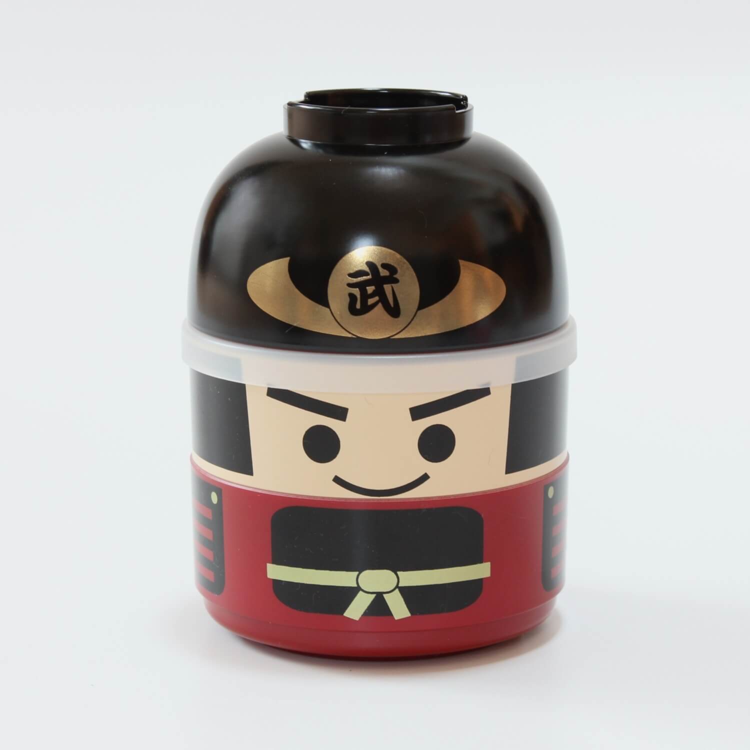 mini kokeshi bushi 2 tier bento box and bowl
