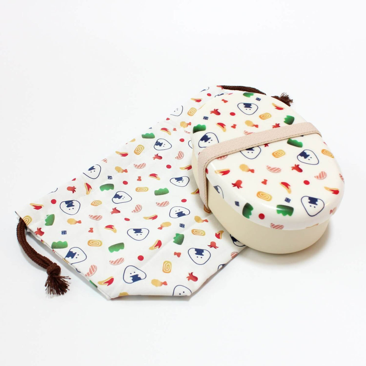 okazu korokoro bento box on matching bag