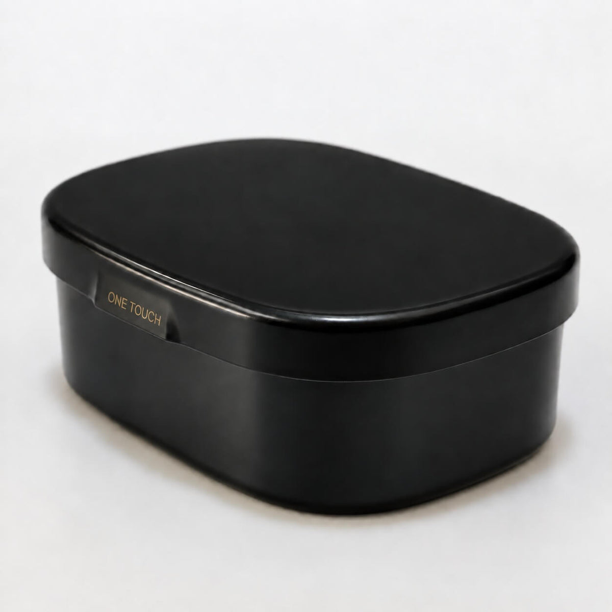 one touch black 600ml 1 tier bento box
