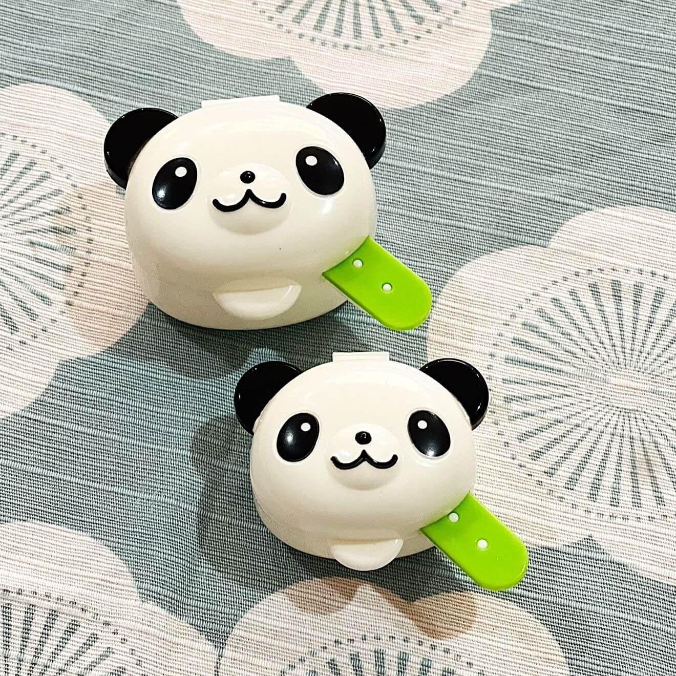 panda face shaped sauce cups with spatula inserted