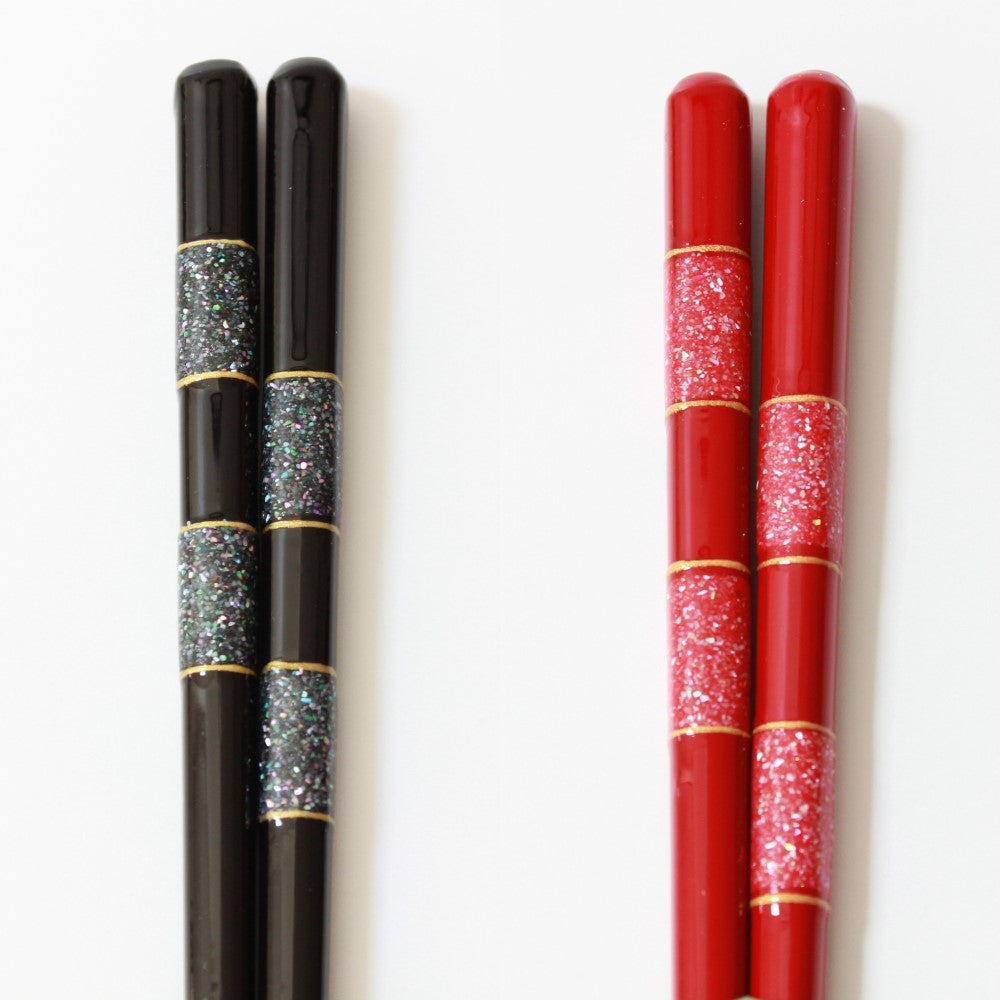 Seisai Chopsticks | Black, Red | Dishwasher safe | Wood
