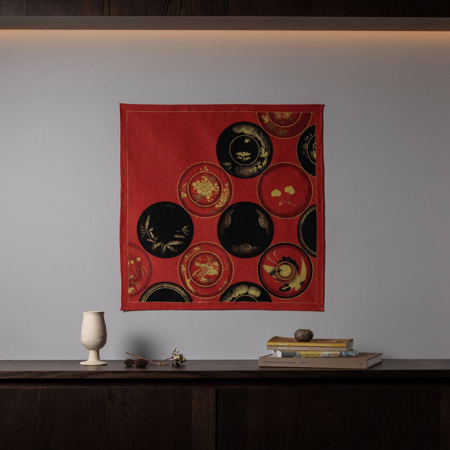 Setsugekka Japanese Lacquerware Furoshiki Wrapping Cloth | 58cm