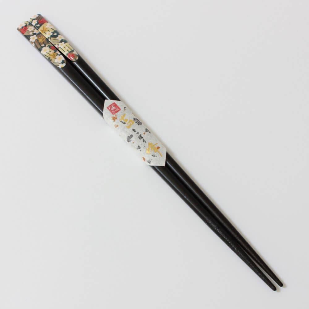 side angled profile japanesque plum chopsticks