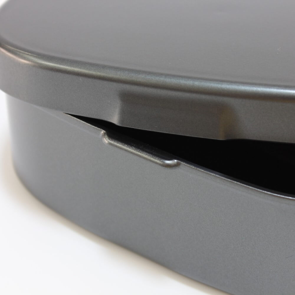side latch one touch metallic black bento box