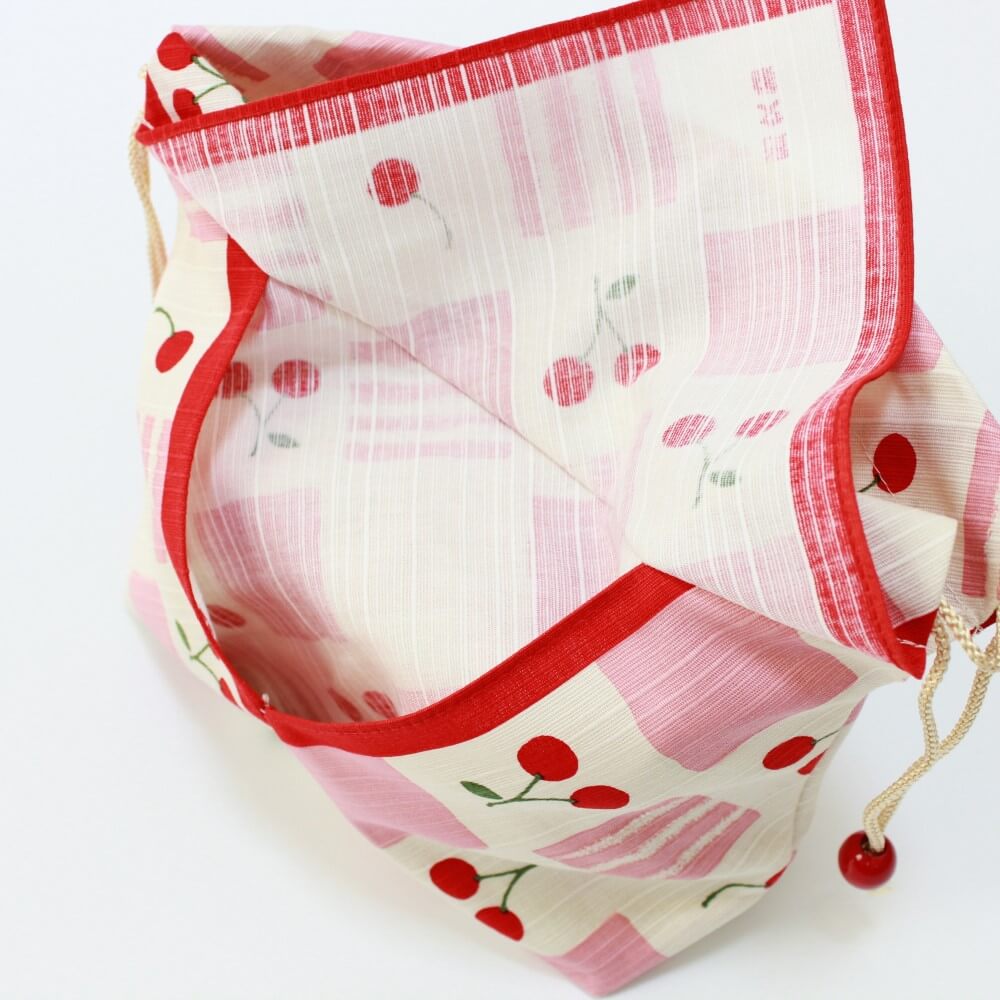 side pockets bento lunch bag ichimatsu cherry