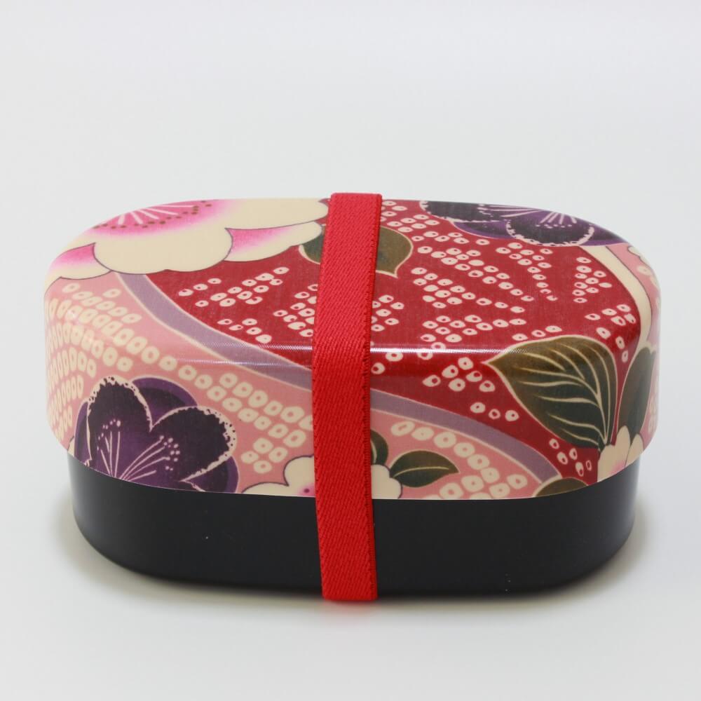 side profile sakura blossoms oval bento box
