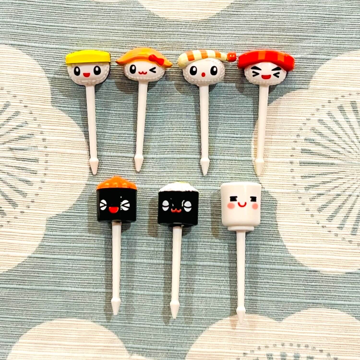 sushi themed bento food picks 7 pieces
