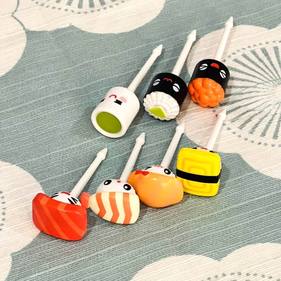 Sushi bento food picks | 7 piece set