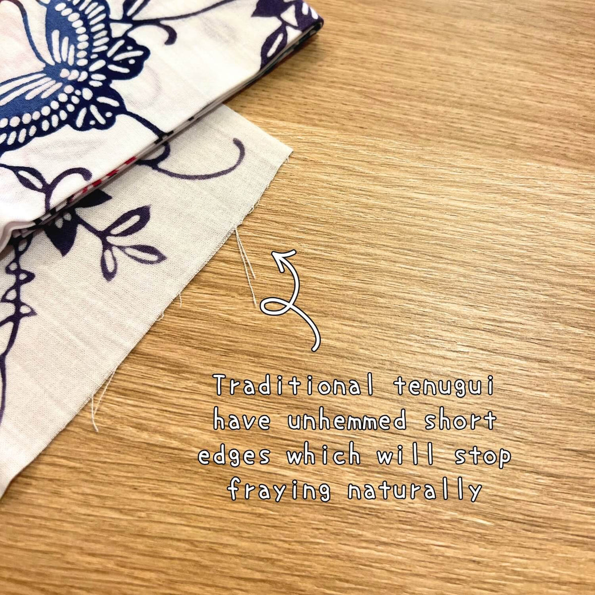 Rienzome Tenugui Clematis and Butterflies | Hand dyed | Todaya Shoten