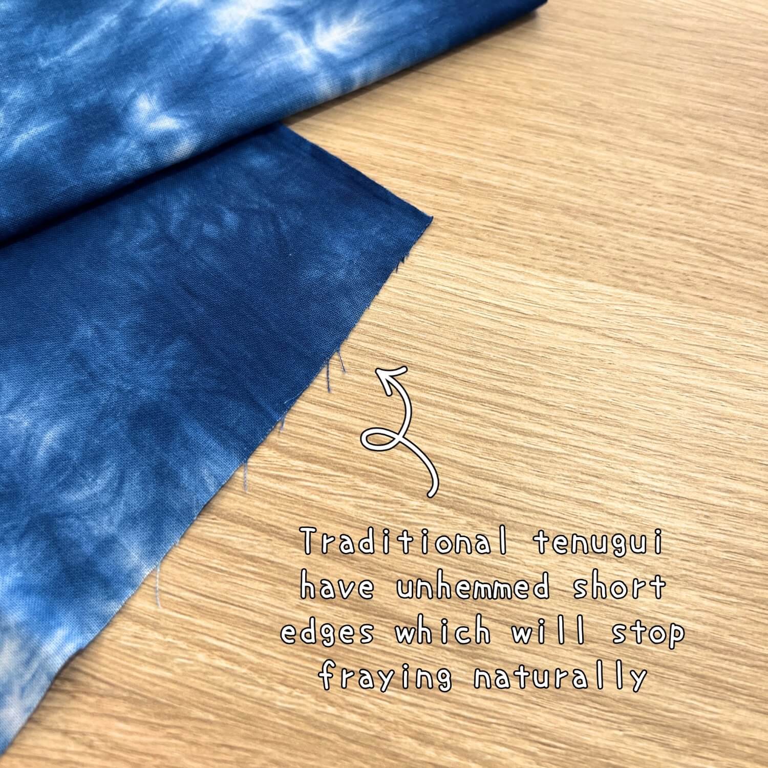 Rienzome Tenugui Indigo Kumoizome | Hand dyed | Todaya Shoten