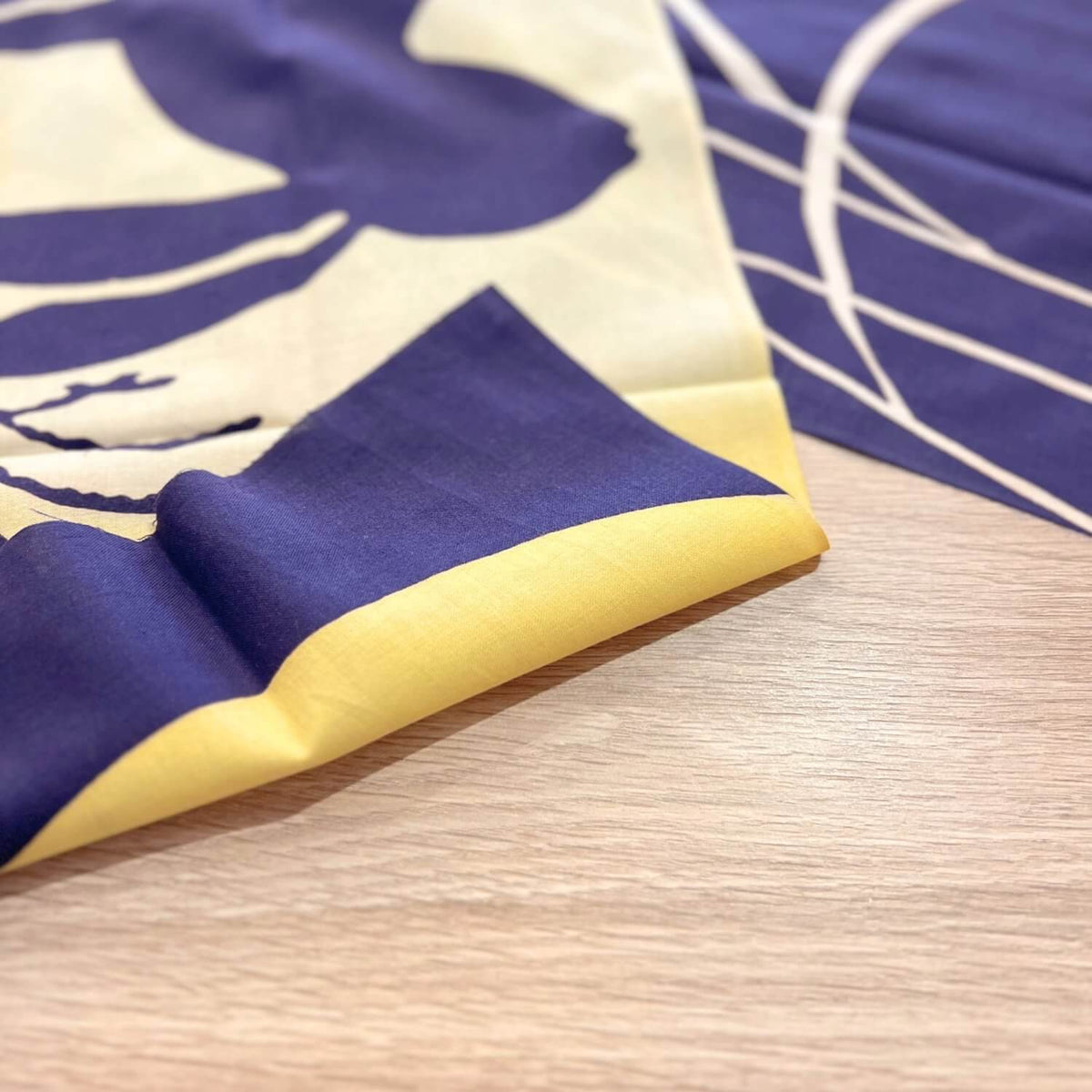 Rienzome Tenugui Rabbit and Moon | Hand dyed | Todaya Shoten