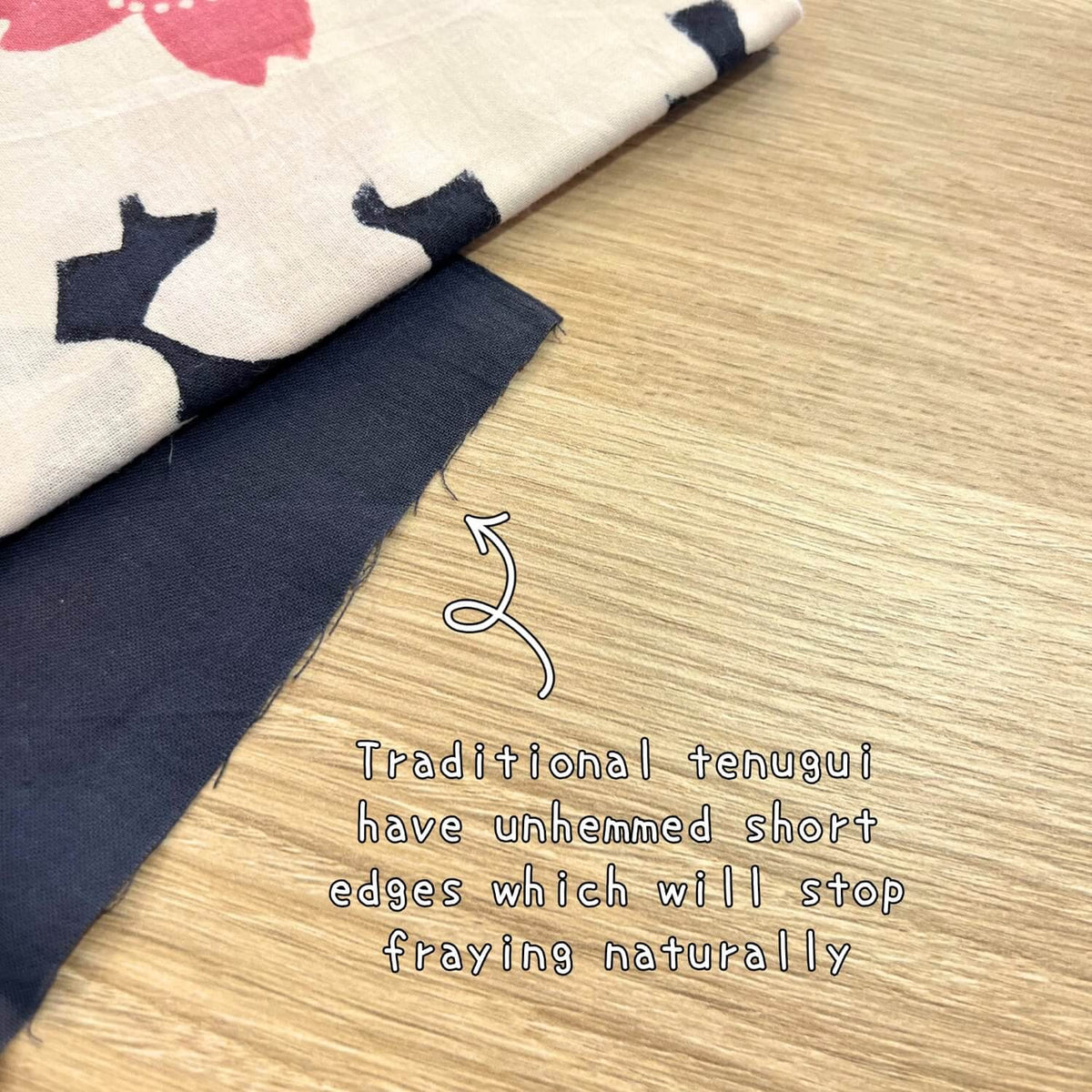 Rienzome Tenugui Retro Modern Sakura | Hand dyed | Todaya Shoten