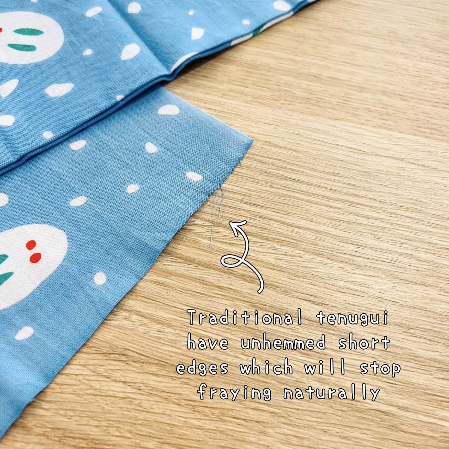 Rienzome Tenugui Snow Rabbit | Hand dyed | Todaya Shoten