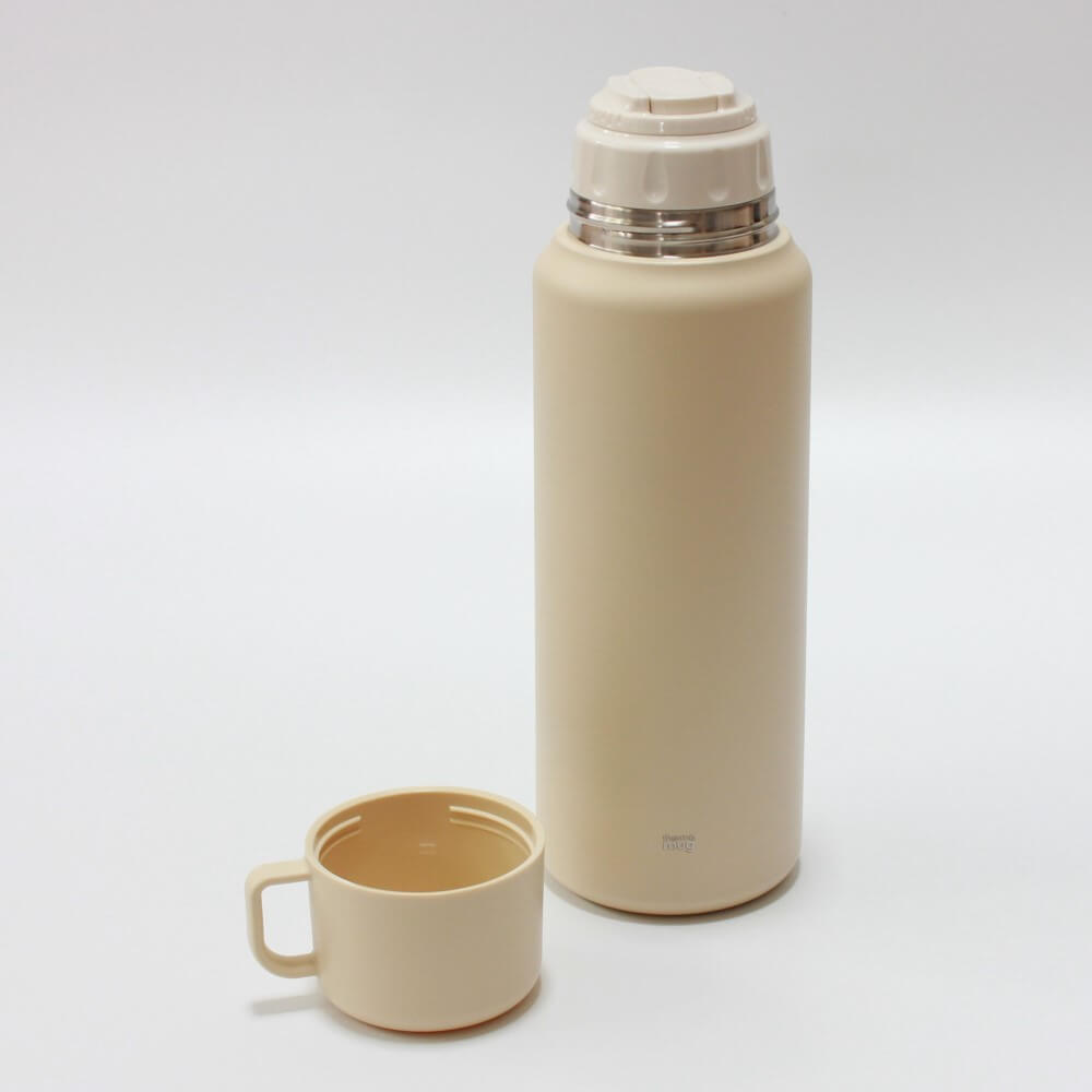 thermomug 1000ml ivory trip bottle with cap off