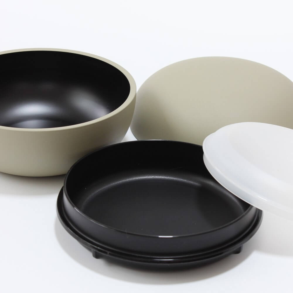 top bottom layers khaki mayudon bento box