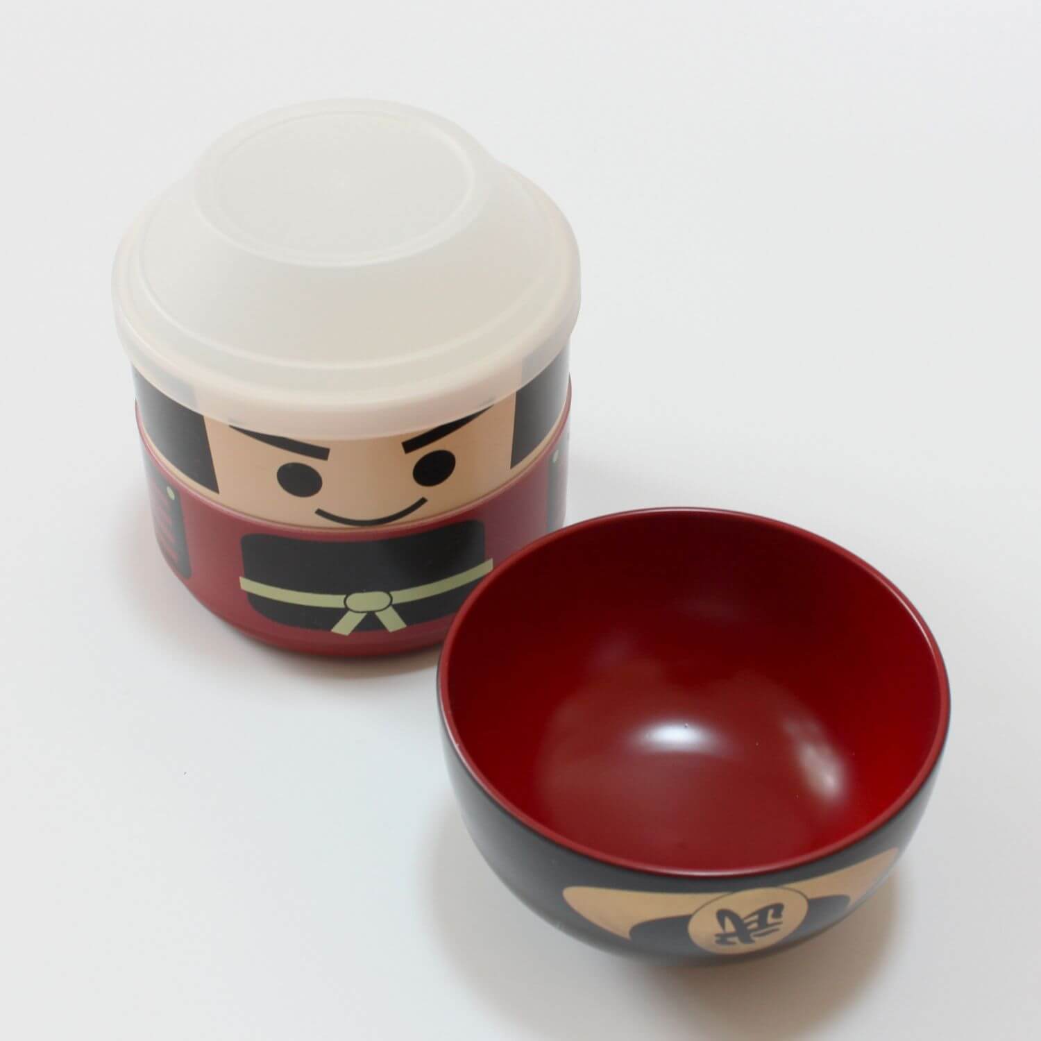 Mini Kokeshi Bushi 2 Tier Bento Box and Bowl
