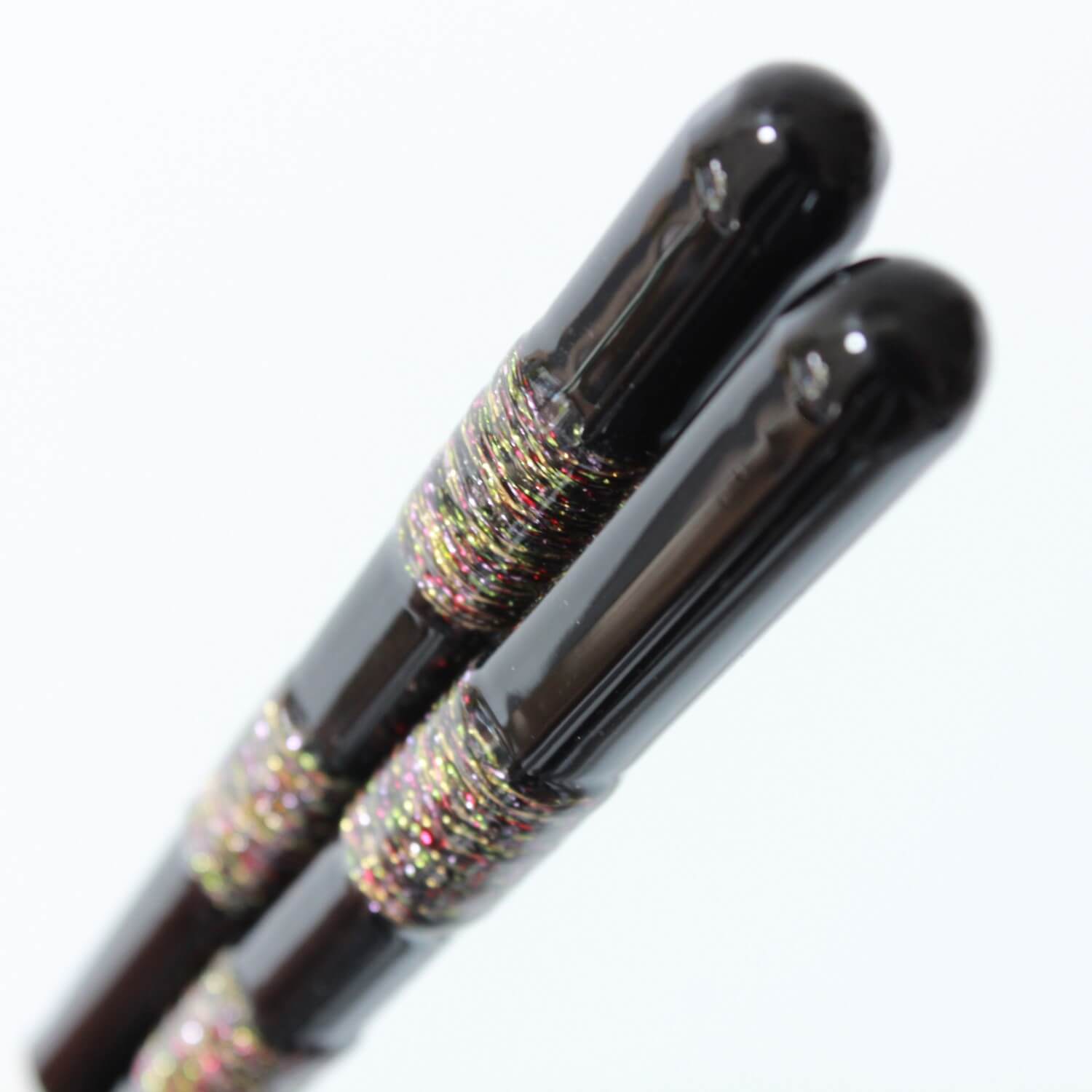 ultra close shot showing handles of hananoito chopsticks