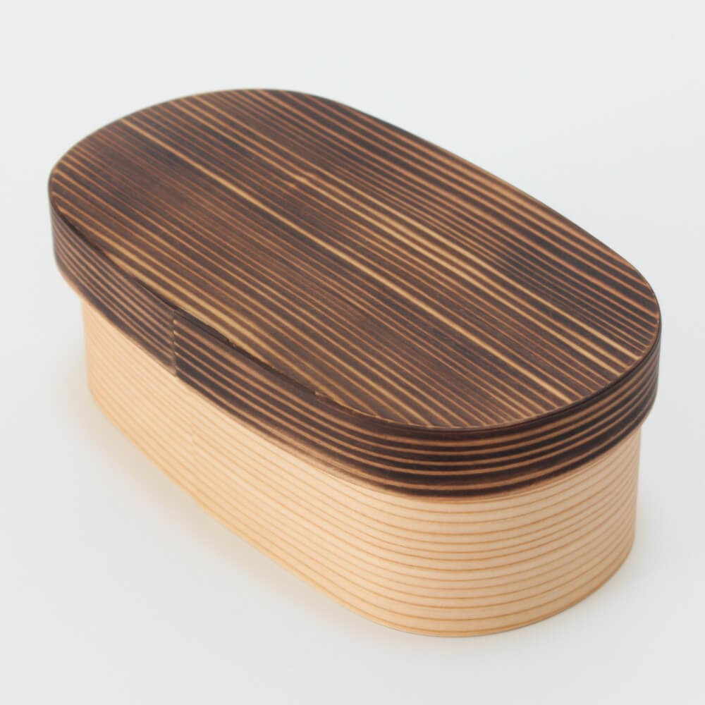 yakisugi 1 tier magewappa wooden bento box