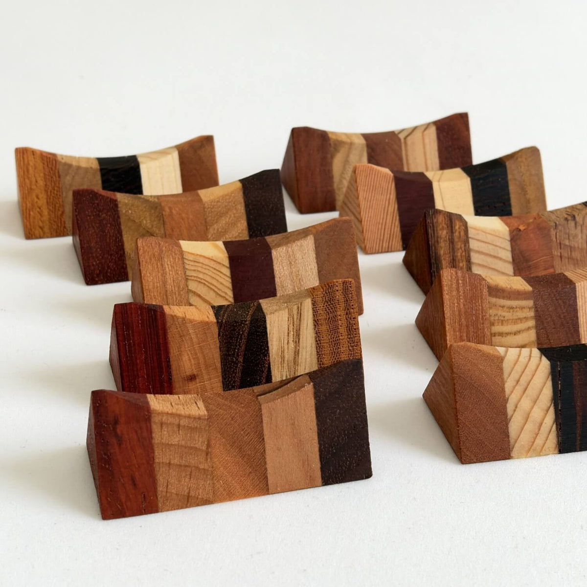 Yosegi-Zaiku Japanese Marquetry Wooden Chopstick Rests | Hand Made