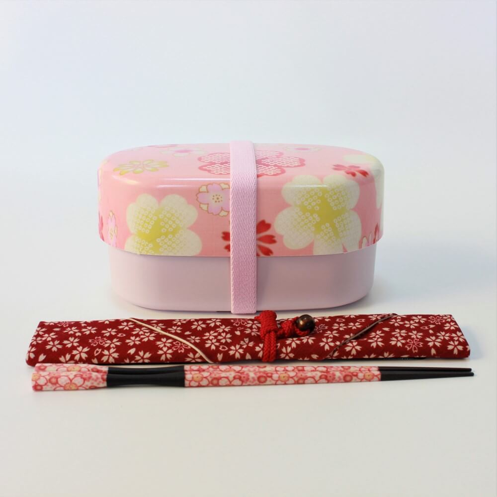 yume sakura chopsticks bento box set