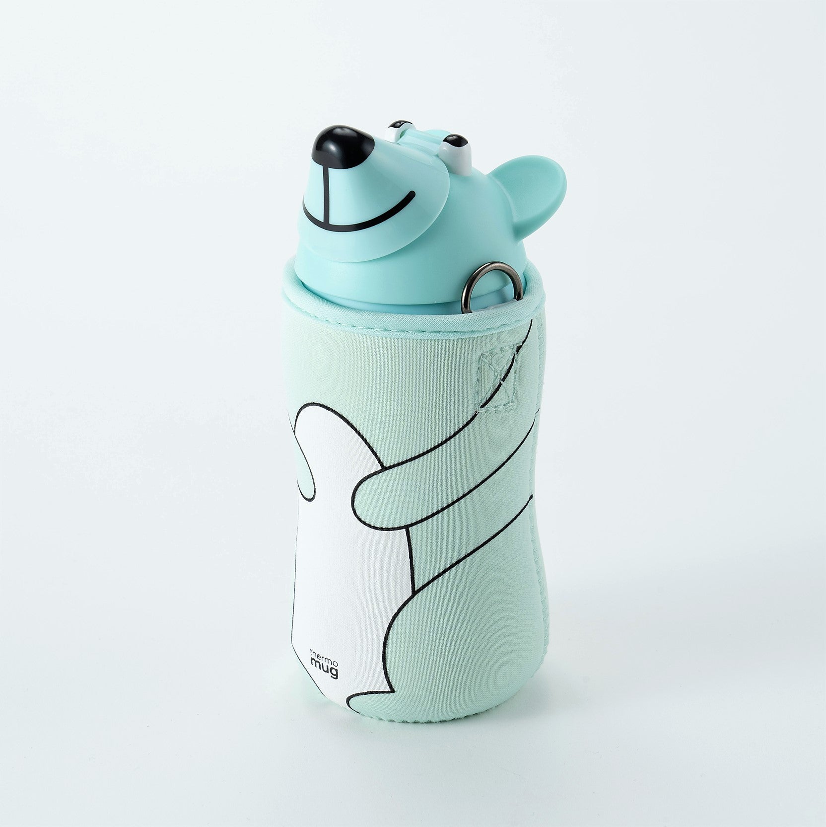 Thermo mug  animal bottle ice blue colour