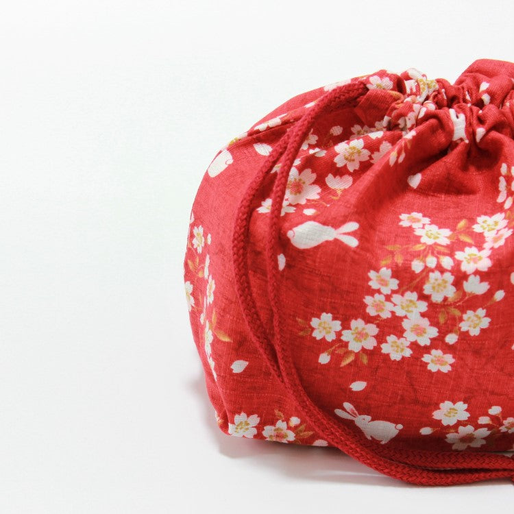 Sakura Usagi Red bento lunch bag