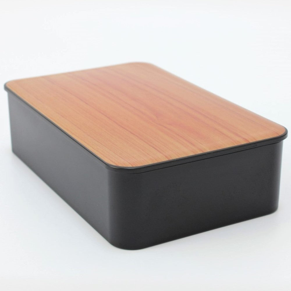 Majime Life Cherry Woodgrain 1 tier bento box from Japan Japanese bento boxes for adults microwave and dishwasher safe Made in Japan bento lunch box