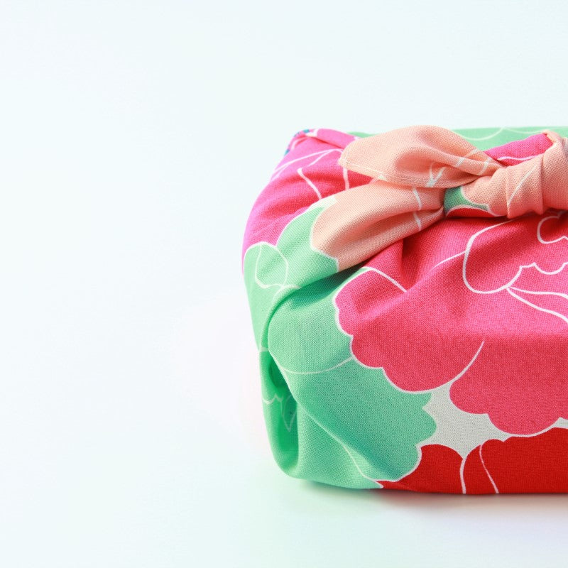 Hime Musubi Peony red furoshiki Adeline Klam design