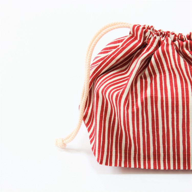 Tokusa stripes red bento lunch bag