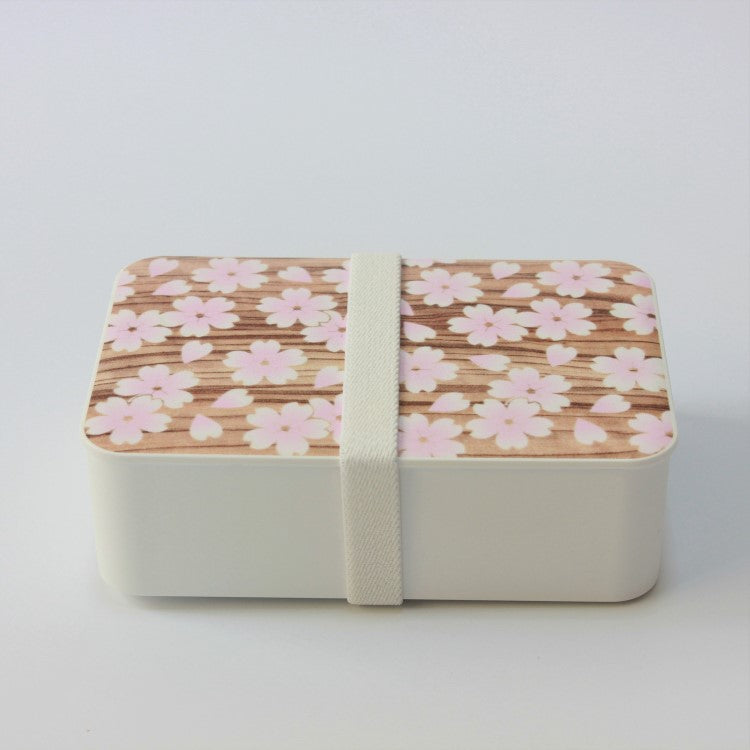Sakura Mokume Pink 1 Tier Bento Box with elastic lunch band