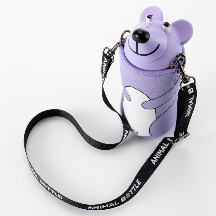 Drink bottle looking like a bear with strap 