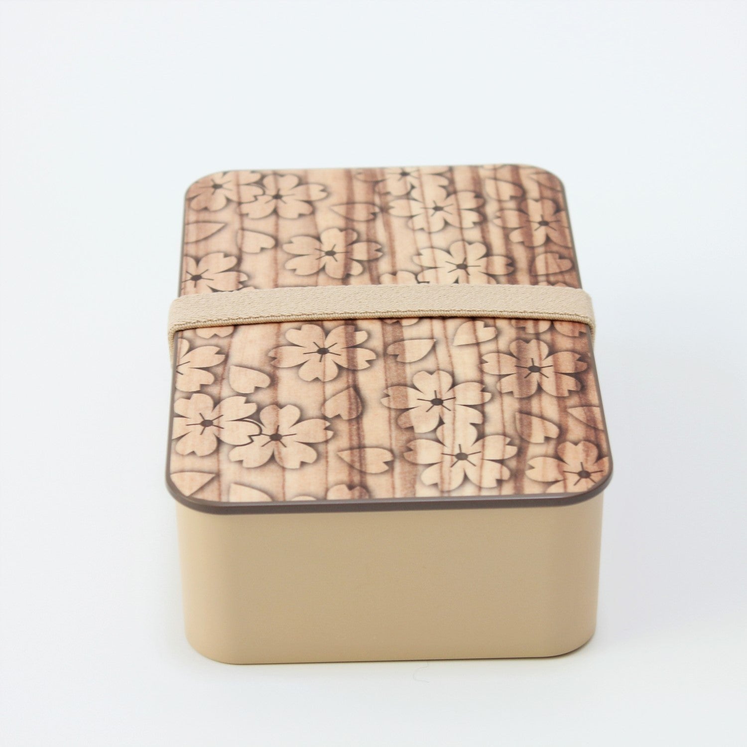 Majime Life Sakura Mokume Natural 1 Tier Bento box from Japan Japanese Bento box for adults Made in Japan lunch box microwave and dishwasher safe