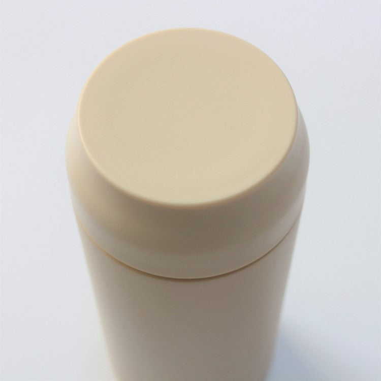top view showing the surface of the lid of the thermo mug ivory allday drink bottle sold at Majime Life