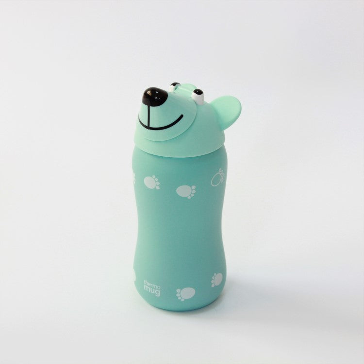 Ice blue animal bottle from thermo mug without cover jacket