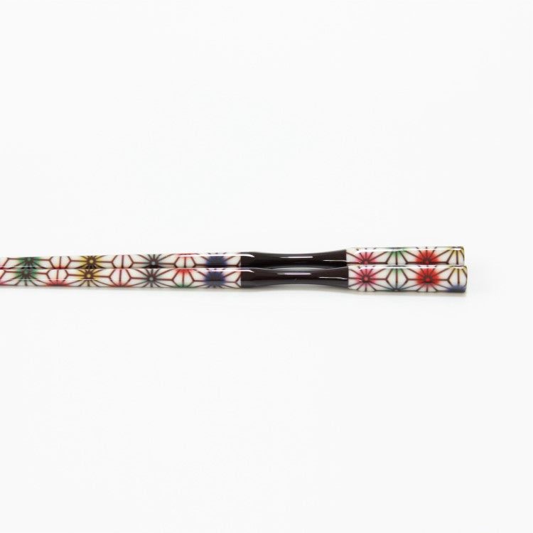 side view PBT chopsticks colour asanoha pattern