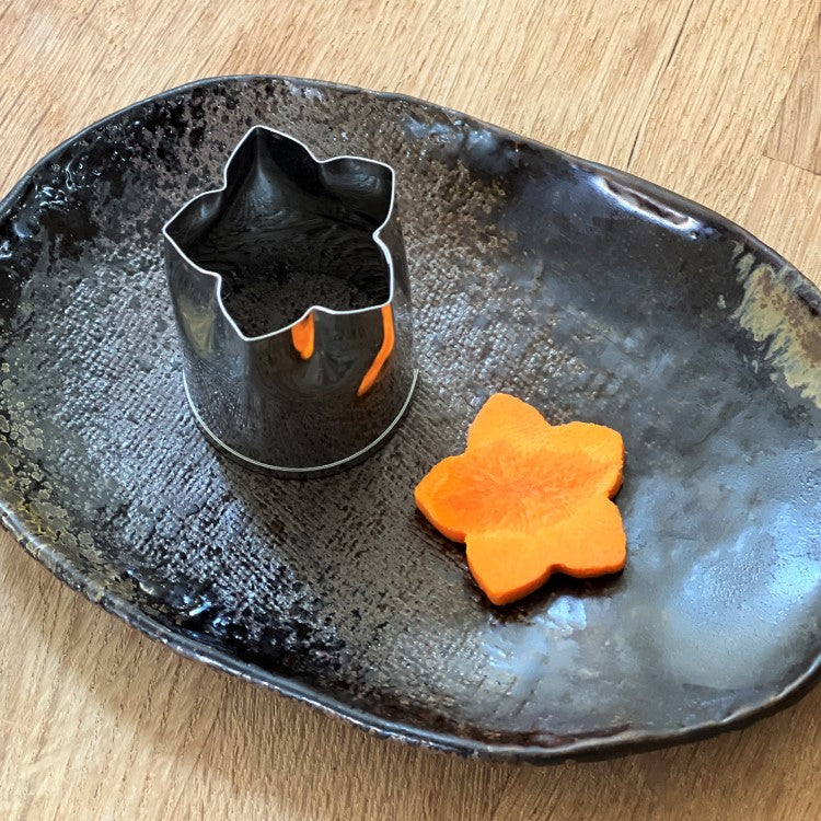 carrot cut with bellflower cutter shape