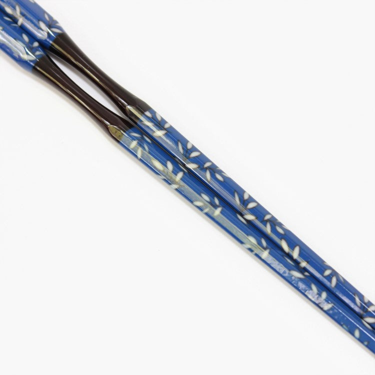 close up shot showing patterns on chopsticks