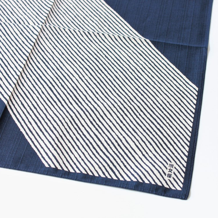 furoshiki japanese wrapping cloth laid flat showing striped pattern